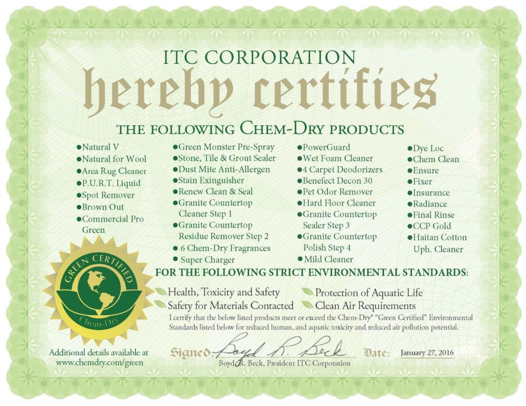 Chem-Dry-Certifies