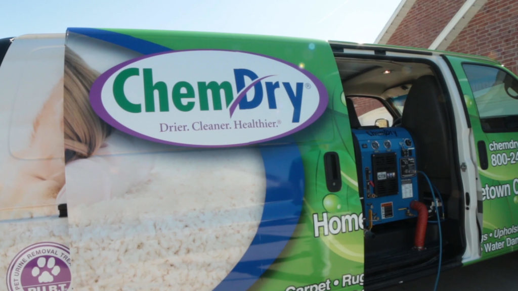 Chem-Dry carpet cleaning franchise van with equipment